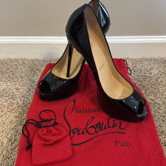 Christian Louboutin Black Pumps - New Very Prive 120 Patent - Picture 5 of 7